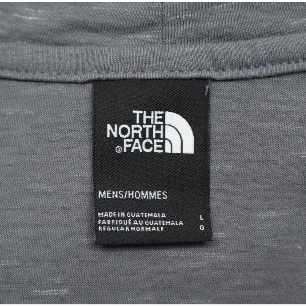 The North Face Sz L Men's Full Zip Large Logo Grey Hoodie Classic Outdoors
